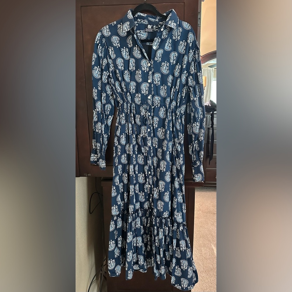 Madison Mathews Maxi Dress Like New Size Large Worn Once